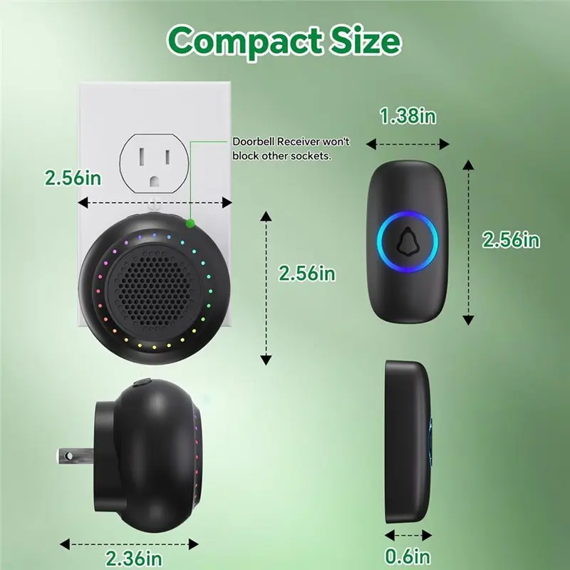 Y43A-1 교사를 위한 무선 초인종 교실 초인종 세트 가정 교실 사무실 어린이 방을 위한 방수 초인종 버튼