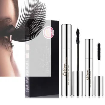 패션 4D 실크 섬유 세련된 마스카라 방수 영구 긴 확장 컬링 속눈썹, 속눈썹 강화제
