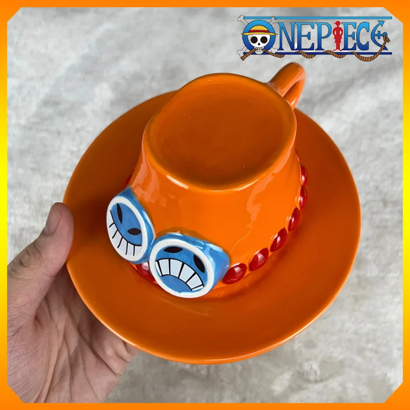 

NEW Anime One Piece Cosplay Mug Water Cup Creative Three Brothers Hat Shaped Coffee Cup Ace Sabo Ceramic Cup for Parties Anime