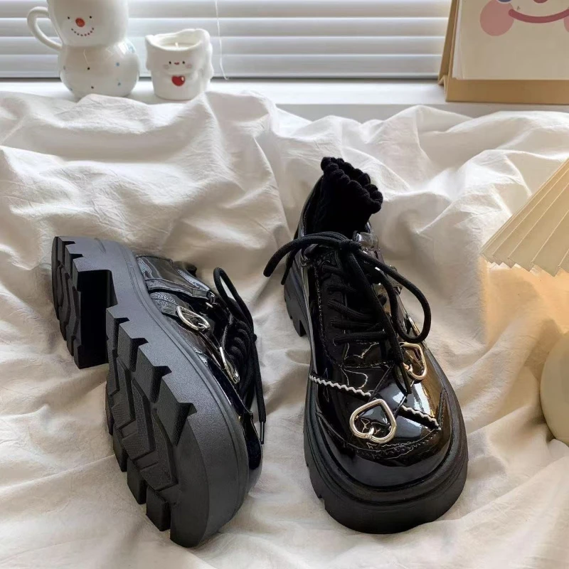 2025 Children's Leather Shoes New Lolita Style Girls Fashion Mary Jane Shoes Wedding Party Kids Causal Princess Platform Shoes