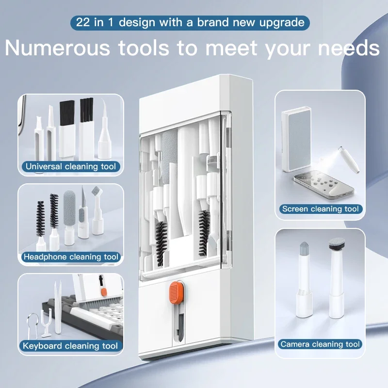 22-in-1 Multi-Function Cleaning Kit iPhone AirPods iPad Digital Camera PC Keyboard Phone Screen Headphones
