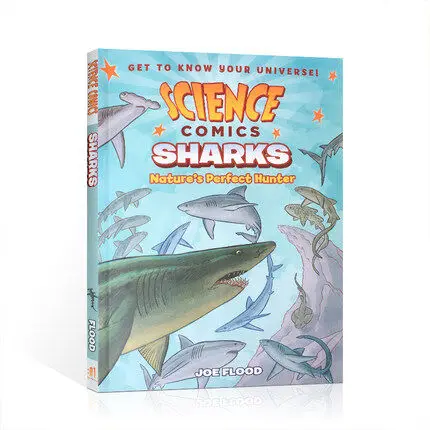 

MiluMilu Original Children Popular Comic Books Science Comics: Sharks Colouring English Activity Story Picture Book
