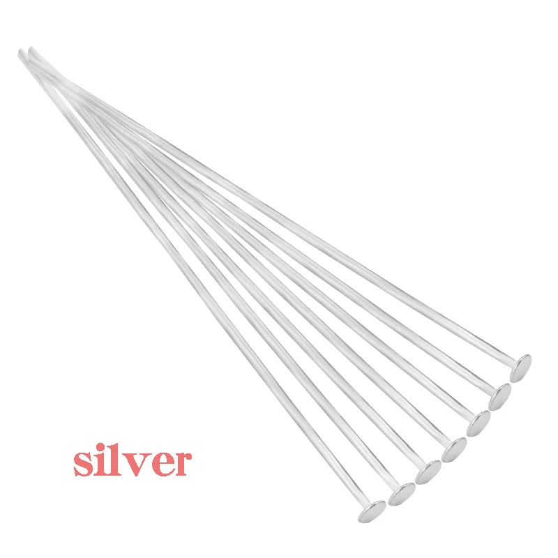 Gold Plated Metal Headpins - Pack of 100 for Jewelry Making and DIY Crafts