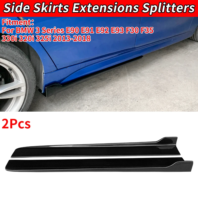 

For BMW 3 Series E90 E91 E92 E93 F30 F35 330i 320i 325i 2013-2018 Car Side Skirt Extension Splitter Winglet Side Wing Bumper Lip