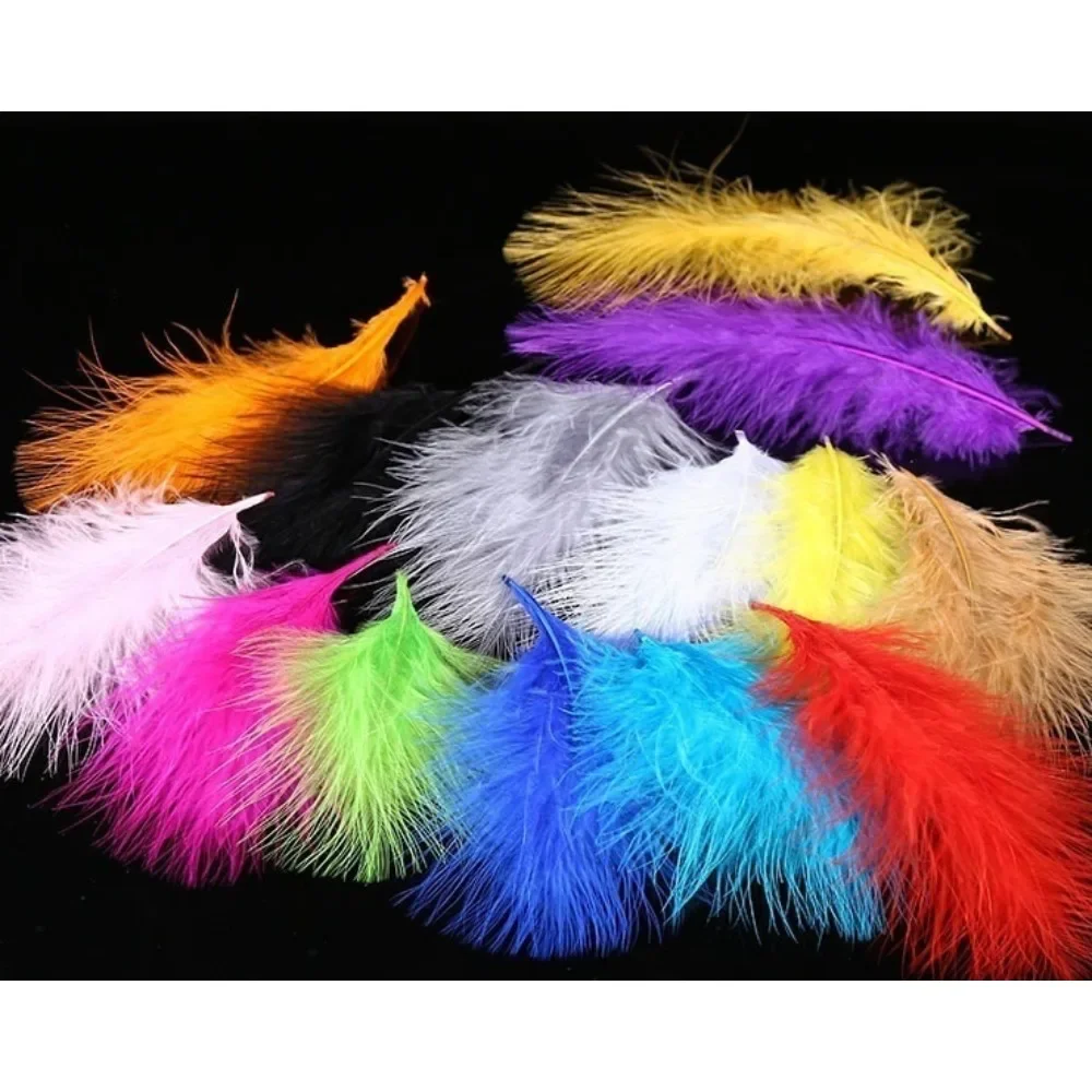 

50pcs-100pcs/lot Fluffy Turkey Marabou Feather DIY Needlework Wedding Dress Jewelry Decoration Plume Feathers for Crafts