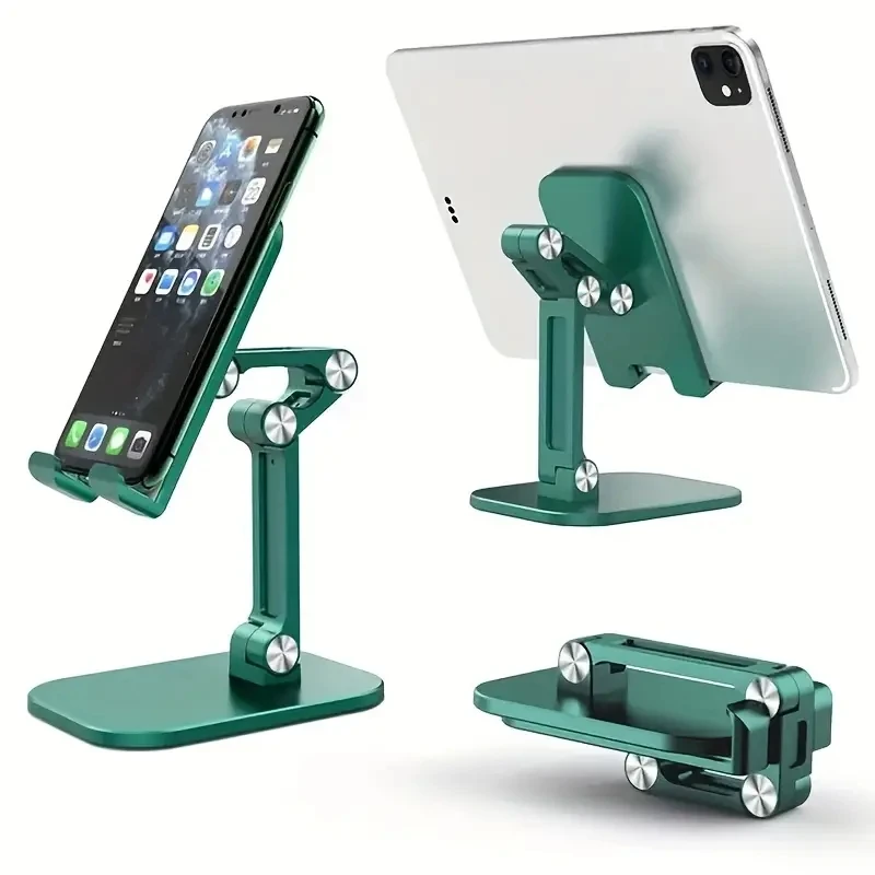 Sb1b550494a7f472b8bfb6238b5771377f Mobile Phone Tablet Bracket Artifact Desktop Folding Portable Lifting Live Broadcast Stand Lazy Tracking Watching TV Universal B Mallzona
