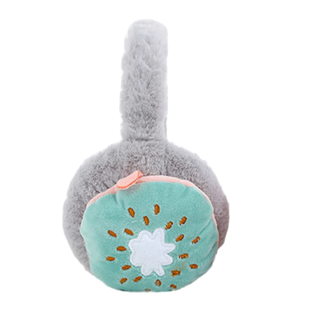 Fruit Embroidered Earmuffs Unisex Warmer Portable Protective Cover Winter Protector Plush Kids Socks