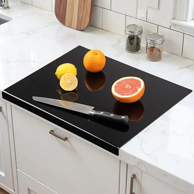 Acrylic Cutting Board with Lip - Clear Kitchen Countertop for Meat Bread  Fruit