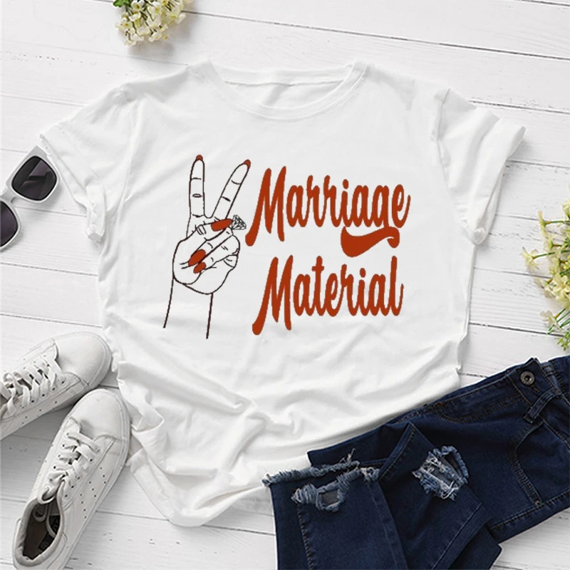 

Marriage Material T-shirt Hippie Bride Vintage Inspired T-shirt Comfort Colors T-shirt Unisex Tee aesthetic clothes