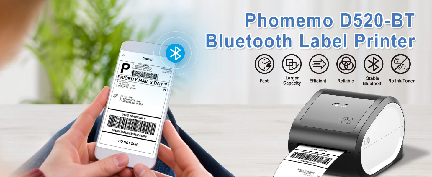 Imprimante d'étiquettes Bluetooth Phomemo D520BT (Vendeur tiers) –