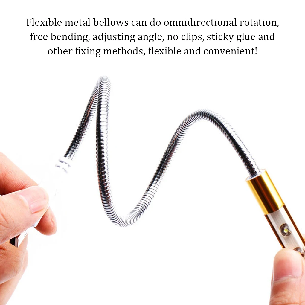 

Book Light Portable Stylish 10 Beads LED Bendable Laptop Keyboard Lamp
