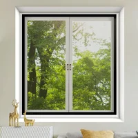 Simple Anti Mosquito No Need to Punch Holes Mosquito Net Window Self-adhesive Type Anti-mosquito Screens Home Textile Garden 2