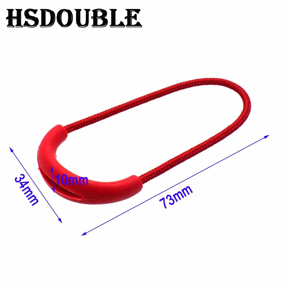 U Shape Cord Zipper Pulls Strap Lariat 10 Pcs/Pack for Apparel Accessories Color Red zipper repair kit zipper pullers zipper accessories