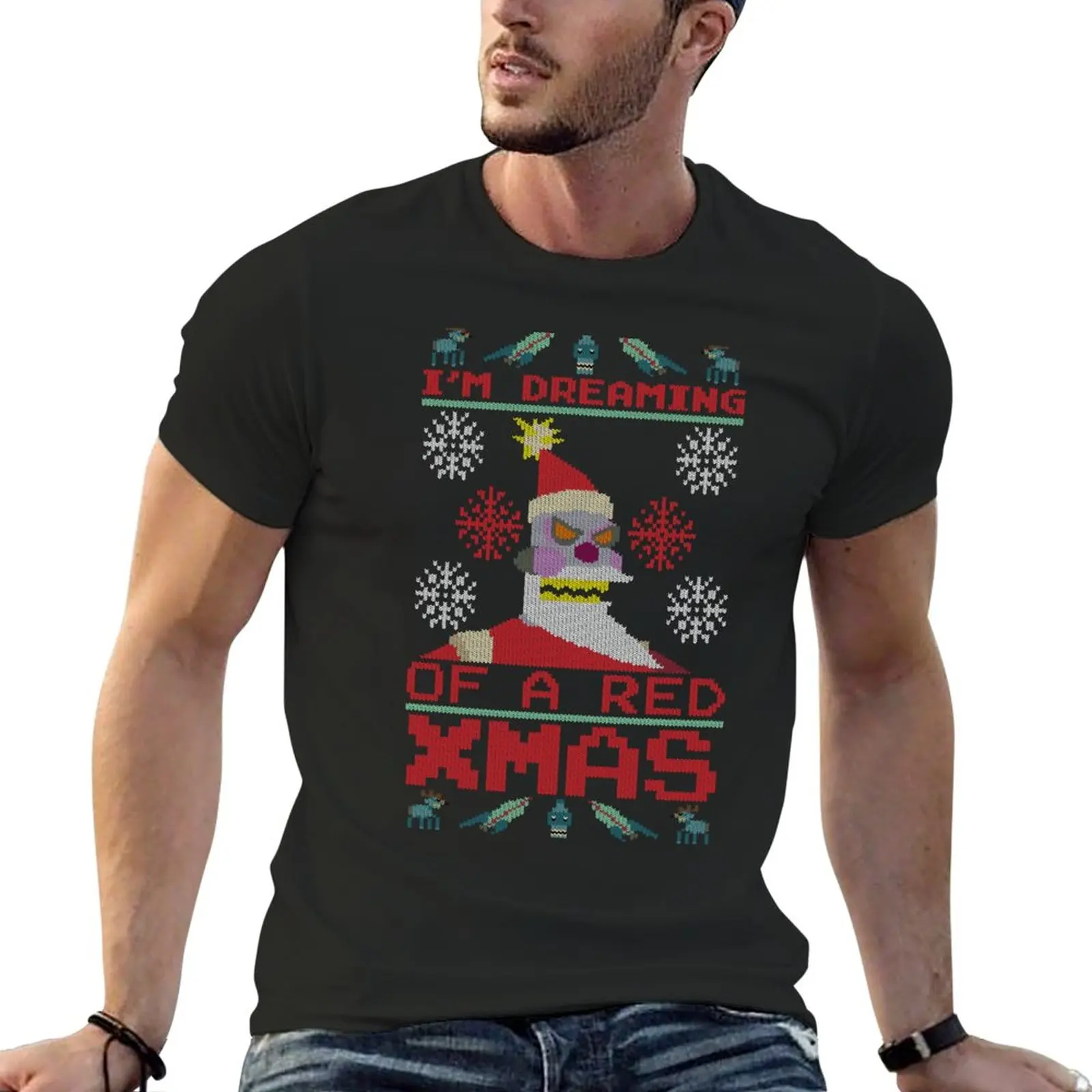 I'm Dreaming of a Red Xmas T-Shirt Aesthetic clothing tops T-shirts for men cotton