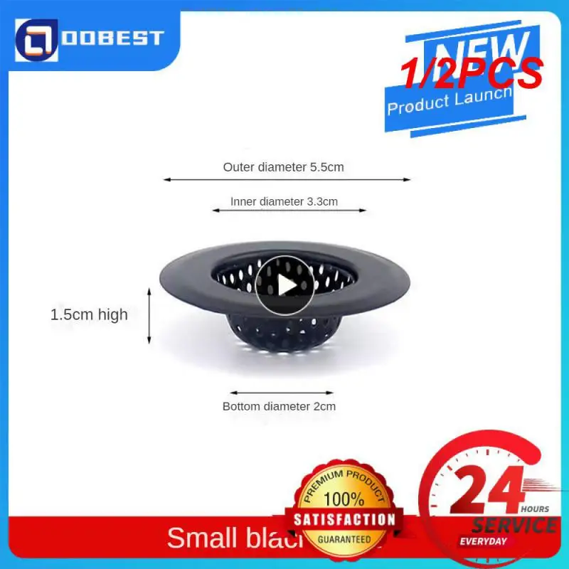 

1/2PCS Stainless Steel Sink Filter Basin Drain Hole Hair Catcher Stopper Shower Floor Drain Strainer for Kitchen Bathroom