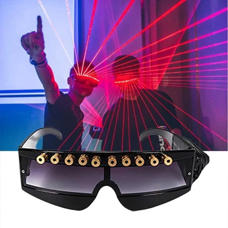 레이저 안경 레이브 파티 DJ 조명 선글라스, 무대 쇼 춤추는 빛나는 디스코 레이저 빔 음악, 빛나는 나이트클럽 바 소품