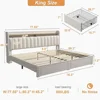 Bed Frame with Storage and Headboard, Upholstered King Bed Frame with Storage and 2 Drawers Bed,Frame with Storage 3