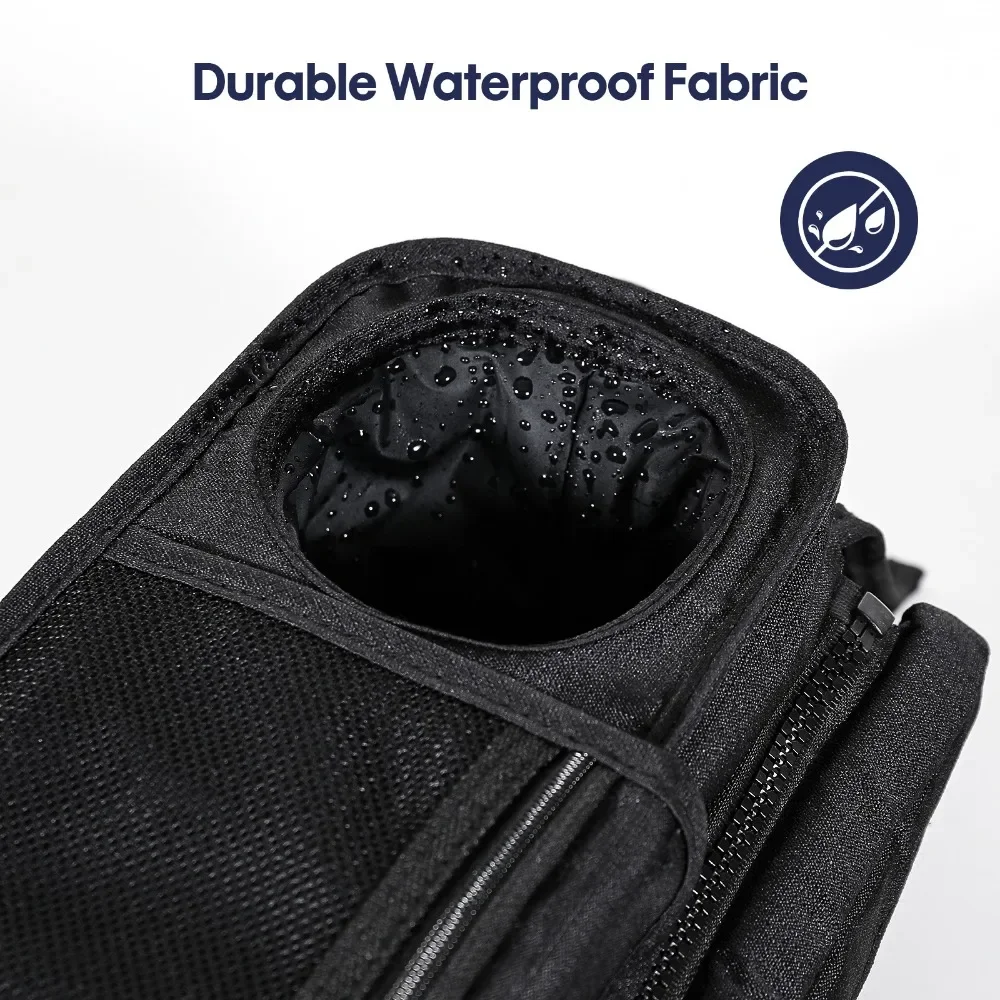 Waterproof Stroller Storage Bag with Cup Holder and Insulated Compartment