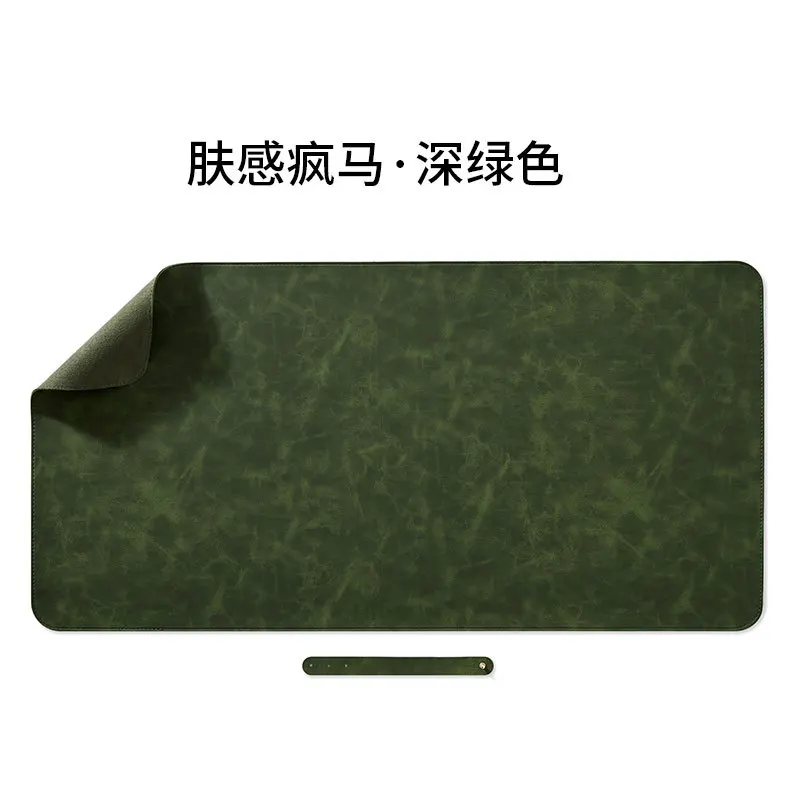 Premium Crazy Horse PU Leather Oversized Office Desk Mat and Mouse Pad