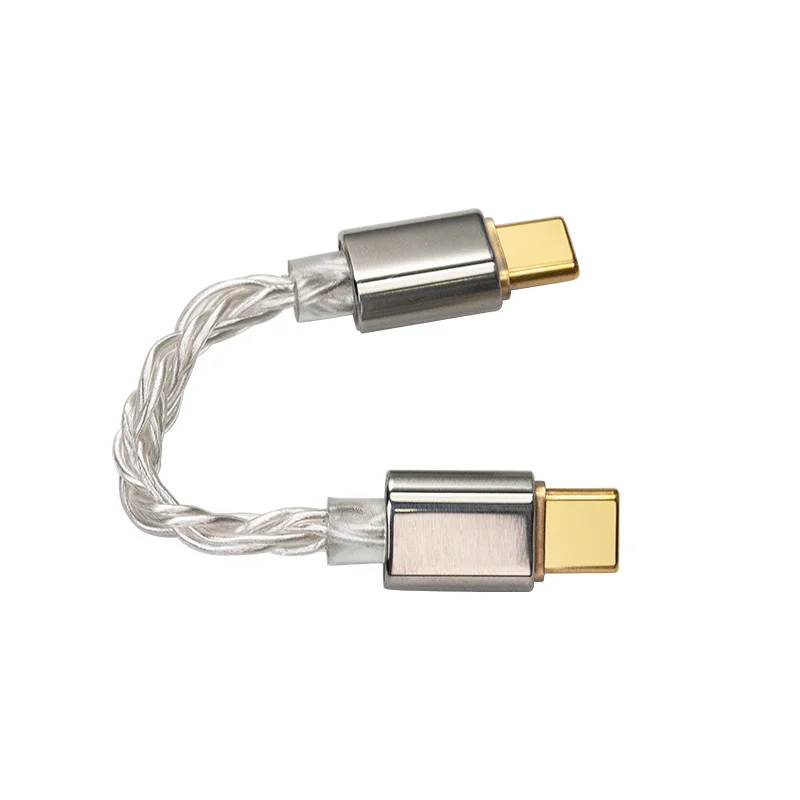 IBasso CB18 6N single crystal copper silver plated OTG HIFI decoding small tail DC04 DC03PRO upgrade cable 3