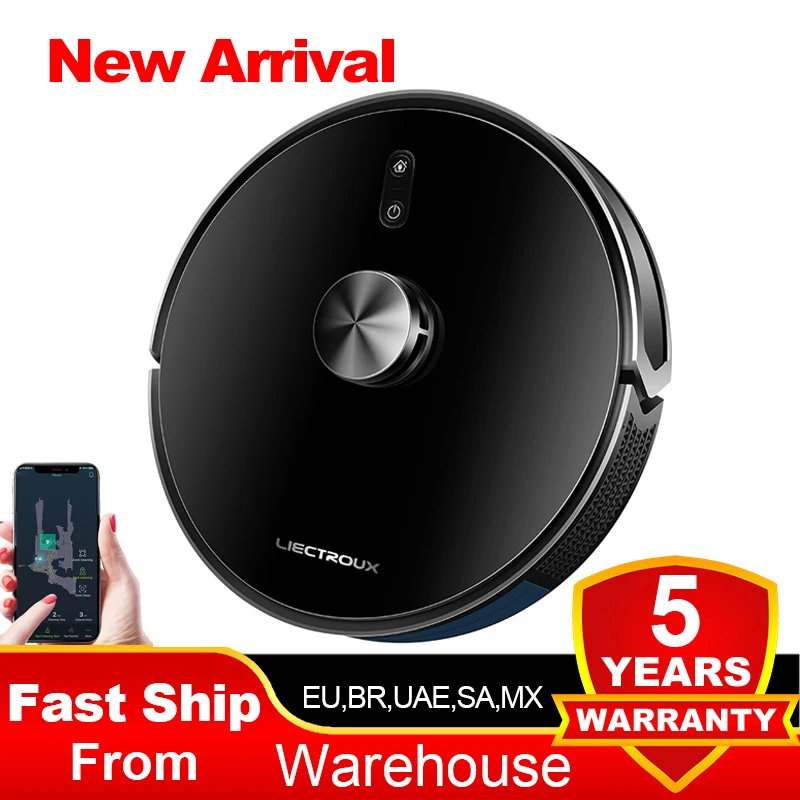 Liectroux / LILIN X6 LDS Robot Vacuum Cleaner,Laser Lidar Navigation,Wet Dry Mopping,6500Pa Suction,Multi-Floor Map,Carpet Boost Liectroux / LILIN X6 LDS Robot Vacuum Cleaner,Laser Lidar Navigation,Wet Dry Mopping,6500Pa Suction,Multi-Floor Map,Carpet Boost