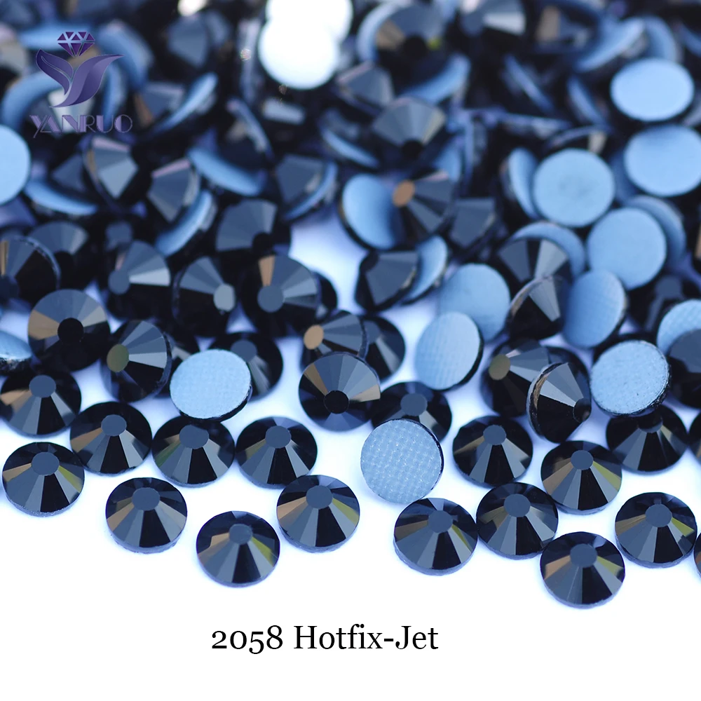 YANRUO 2058HF SS4-SS30 Hotfix Strasssteine Strass Kristalle Strasssteine mit Kleber Nähen Perlen Applikationen auf Schuhen Tasche – Detail 11