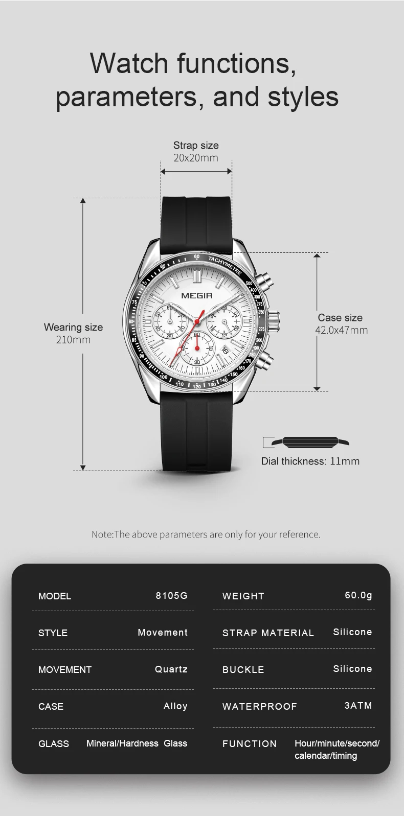 Analógové quartzové náramkové hodinky Chronograf Svetelné biznis športové hodinky so silikónovým remienkom Kalendár Mužské hodiny_voghion.com