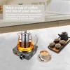Mini Electric Hotplate 500W Adjustable thermostatic heating plate Travel Hotplate Suitable for caravans Camping Picnics 3