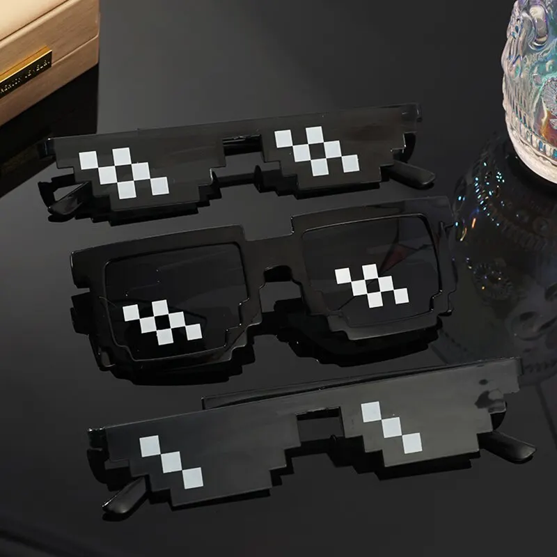 3pcs Mosaic Glasses For Both Men And Women Toy Decorative Mirror Cool Sunglasses
