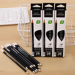 Crayon avancé 2B pour enfants, sans plomb, stylo toxique pour les élèves, pour les examens, vente en gros, fournitures scolaires pour dessiner 