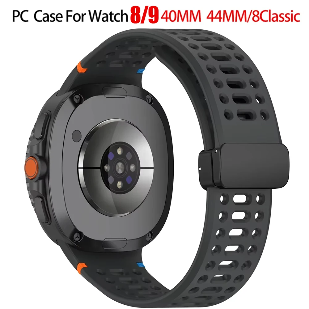 Breathable Magnetic Silicone Sport Watch Band - Lightweight and Unisex Design