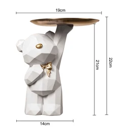 Geometric Bear Resin Storage Box - Decorative Desk Organizer (Type  B)