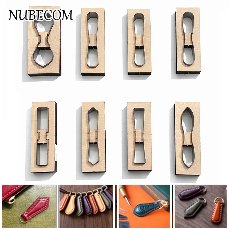 Leather Cutting Tool Leather Working Tools Craft Cutting Tool Leather Craft Template Zipper Head Leather Cutting Mould Leather Tool Bag Chain Template DIY Wooden Punching Stencil Bag Straps Cutting Die