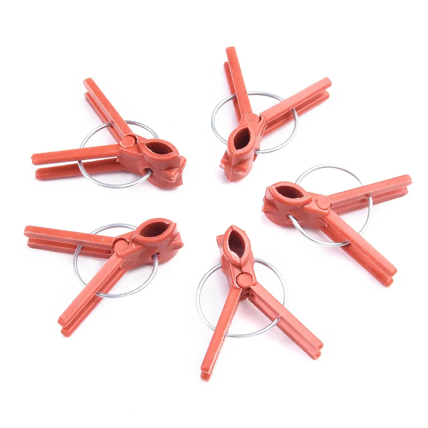 

50PCS Plant Grafting Clip Plastic Gardening Tool For Cucumber Eggplant Watermelon, Round Mouth Flat Mouth Anti-fall Clamp
