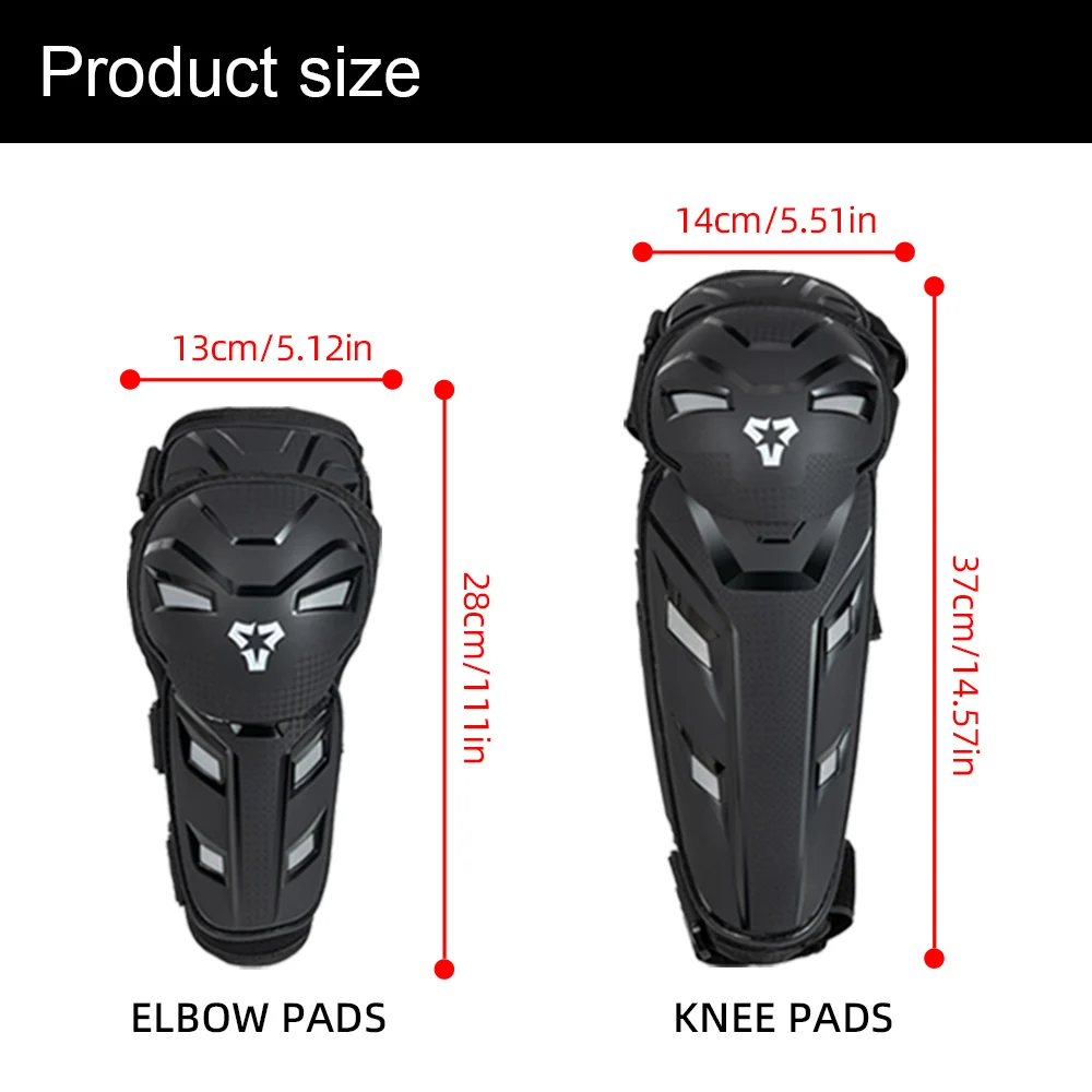 Pink Elbow and Knee Protector Set for Motorcycle and Outdoor Sports