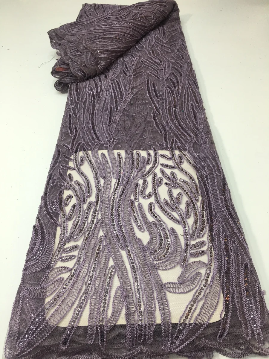 

Нигерийская кружевная ткань с блестками 2023, Высококачественная французская вышивка блестками, африканская сетчатая кружевная ткань для стандартного платья LYX2311