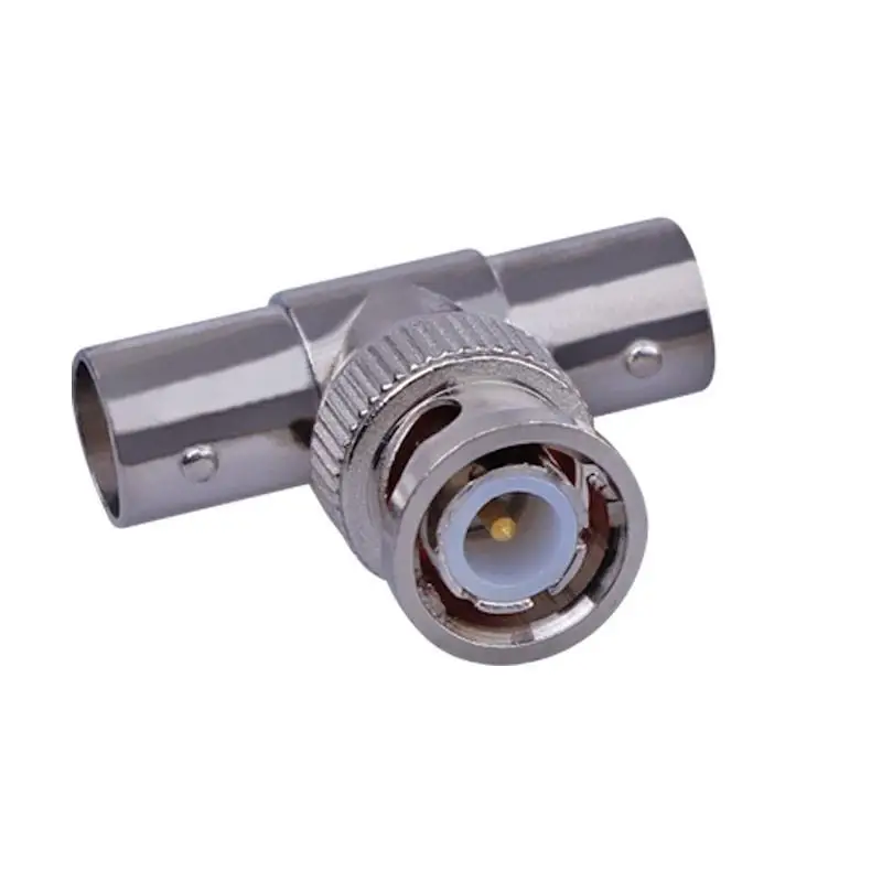 

2 PCS Industrial-grade BNC tee joint T the first male, 2 female connector line video adapter M/F/M