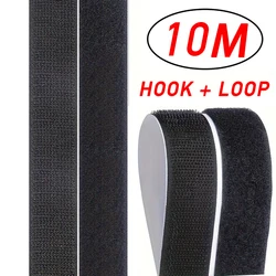 Self - Adhesive Velcro Hook and Loop Tape Roll for DIY and Home Projects (Black 10M)