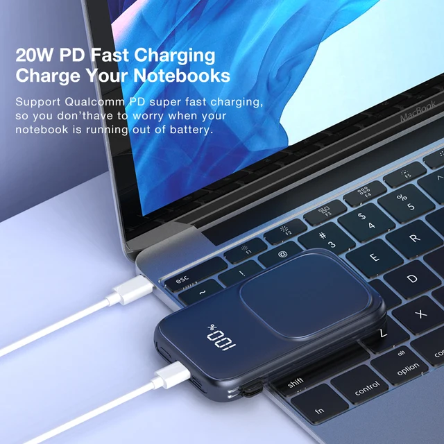 휴대성과 강력한 충전 기능을 갖춘 Genai 충전용 무선 20000 mAh 파워 뱅크