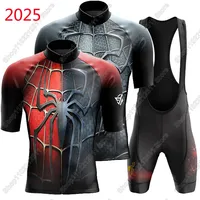 2025 Spiderful Cycling Jersey Set Summer Men Bicycle Clothing Road Bike Shirts Suit Bicycle Bib Shorts MTB Ropa Maillot 1