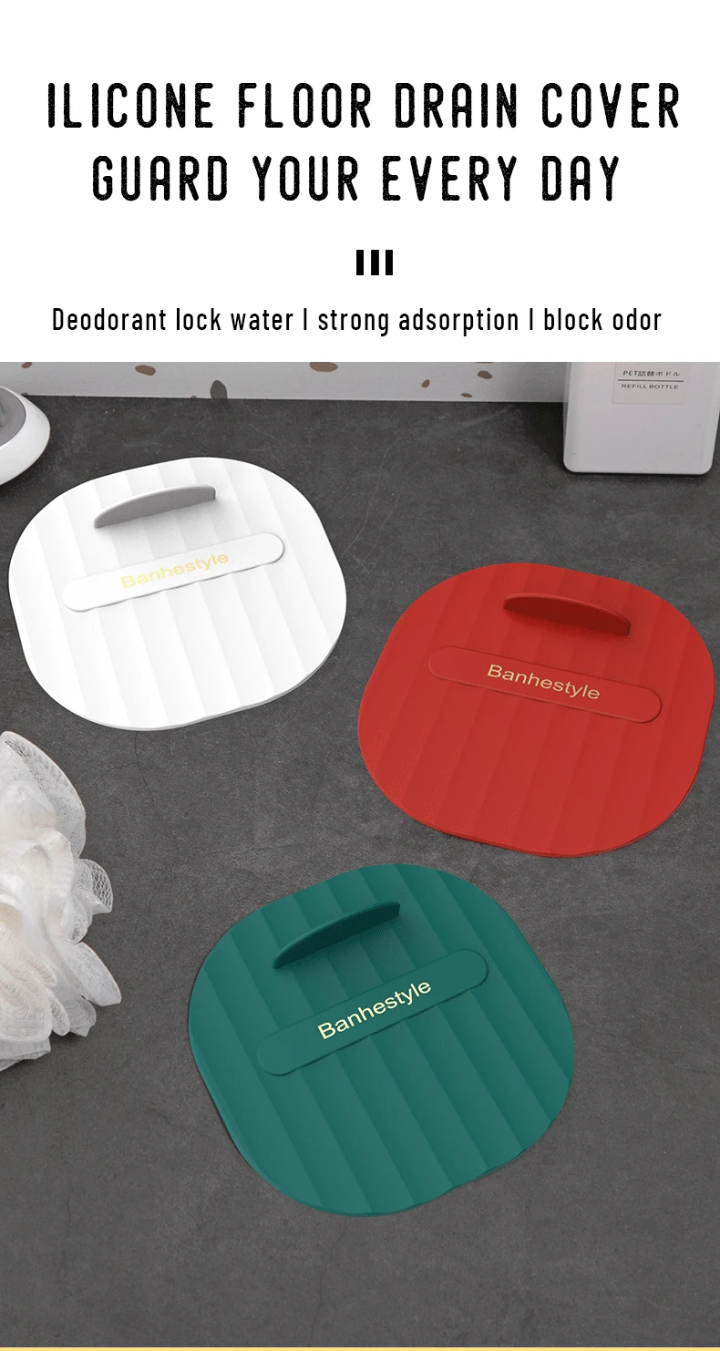 Description Picture 2 of itemBath Shower Floor Strainer Silicone Floor Drain Core Kitchen Bathroom Water Drain Filter Cover Plug Trap Siphon Sink Deodorant