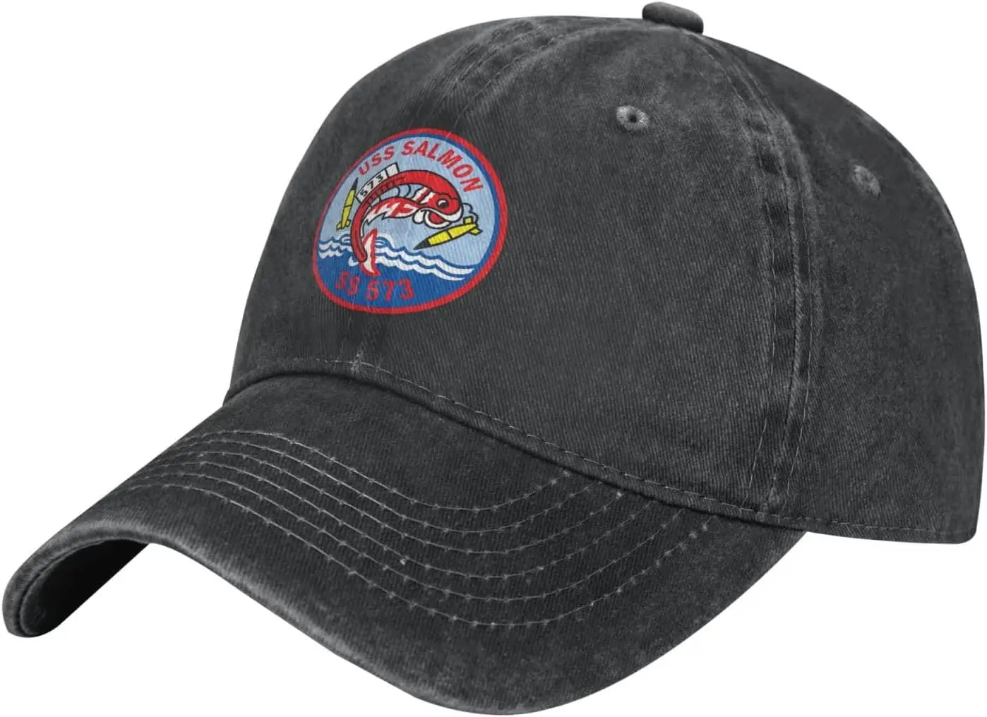 

US Navy USS Salmon SS-573 Sottomarino Trucker Hat-Baseball Cap Washed Cotton Dad Hats Navy Military Caps