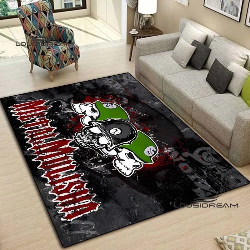 Metal Mulisha Carpets and Rug 3D Printing Metal Skull Carpet Floor Mat Living Room Bedroom Large Area Soft Carpet Kids Room Rug 3
