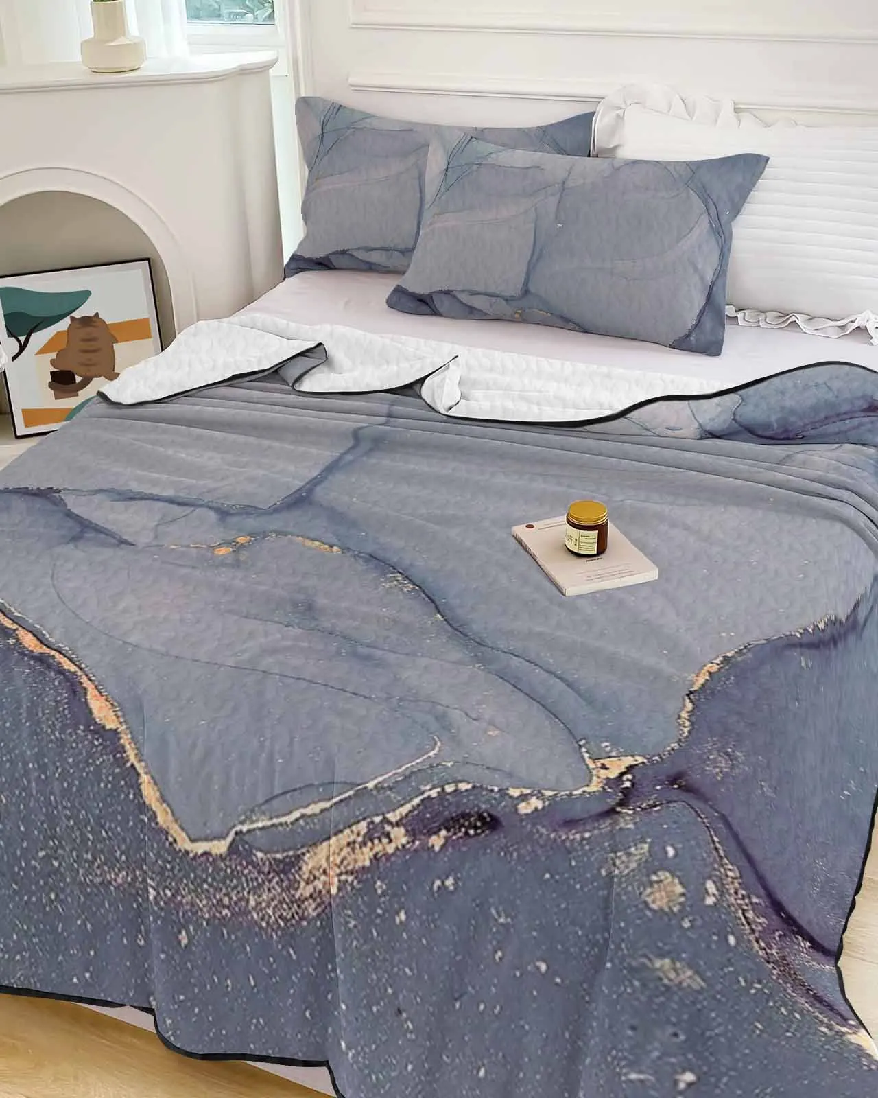 

Мраморная текстура, охлаждающие одеяла из золотой фольги, легкое летнее одеяло для кровати, дышащее мягкое тонкое одеяло