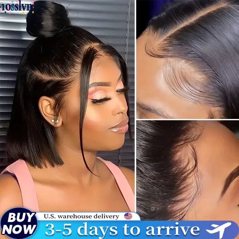 Rosslyn Straight Bob Wig Human Hair 100% 4x4 5x5 Glueless Wigs Wear And Go Black Wig Bleached Knotted Brazilian Wigs Original 1