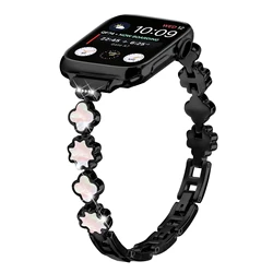 Premium Metal Luxury Watch Band - Elegant and Durable Design - 42mm - 44mm - 45mm (Black colorful)