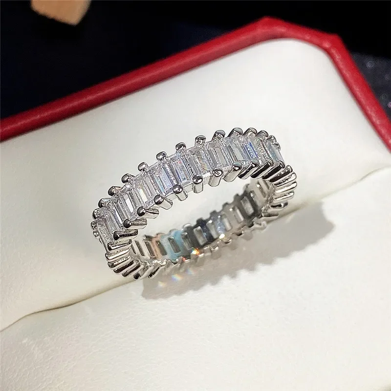 Womens Ring Brilliant Cubic Zirconia Wedding Party Daily Wearable Jewelry