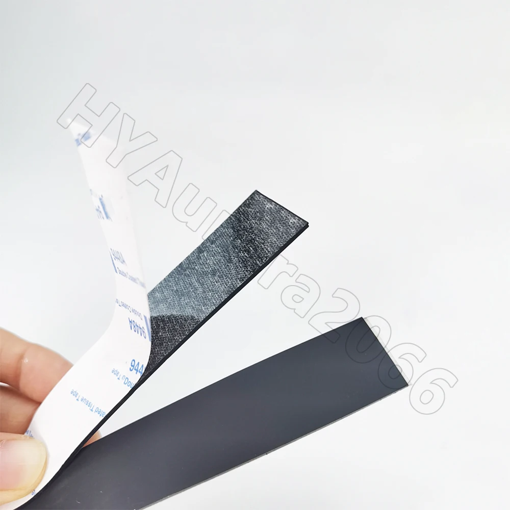 Sealing strip tape rubber seal strip silicone seal strip 1Pc thick 0.5-3mm black silicone rubber self adhesive anti-skid shock absorption L=300mm
