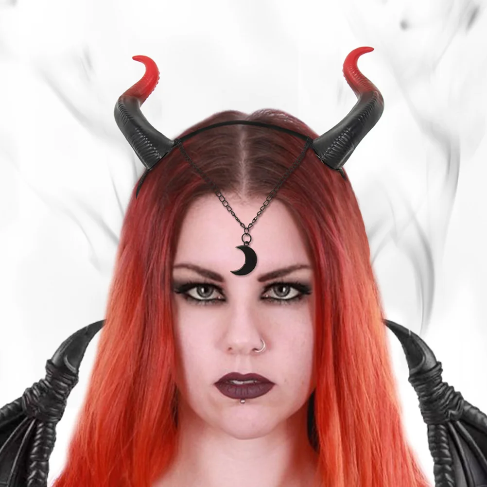 

2 Pcs Calf Horn Headband Halloween Headdress Hair Decor Festival Party Ornament Ox Props Cosplay
