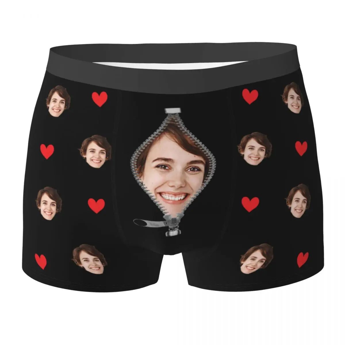 Boxer Briefs Shorts Panties Custom Love Heart Girlfriend Face